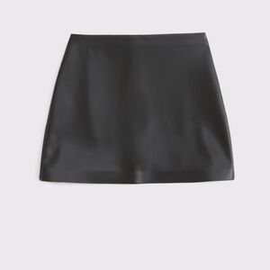 Abercrombie & Fitch Black Leather Mini Skort